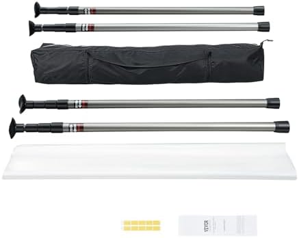 VEVOR Dust Barrier Poles, 12 Ft Barrier Poles, Dust Barrier System by VEVOR