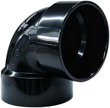 LESSO 3" 90 Degree ABS Elbow Pipe Fittings, DWV Black by LESSO