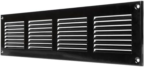 Repa Market Air Vent Cover 16x4 Inch Black Galvanized Steel Louvered Grill Cover - Image 7