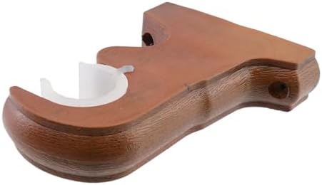 4 Pcs Wooden Curtain Rod Holders Brown Wood Curtain Rod Support Brackets Hangers - Image 6