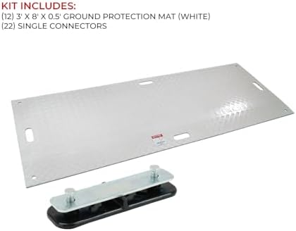 12 Pack 3' x 8' White Ground Protection Mats - Image 4