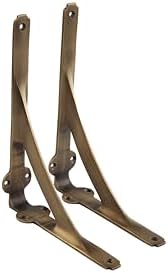 Height 7.88Inch Antique Brass Shelf Brackets Heavy-Duty Wall Mount Supports by Unknown