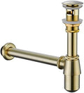 Bathroom Sink Stopper Bottle P Trap, Brass Core 1-1/4 inch Slip Inlet Drain by GORDEE