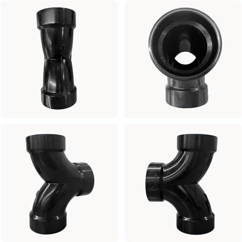 Lesso 4''Double Degree 90 ELBOW ABS pipe fittings Black, 4 Inch - Image 4