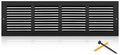 24x6 Black Steel Return Air Grille, Fits 24"W x 6"H Duct Opening by SmartSolutionsforHome
