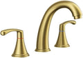 FORIOUS Bathroom Sink Faucet 3 Hole Widespread 8 Inch 2 Handle Brushed Gold by FORIOUS