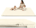 Vegan Leather Baby Play Mat, 79x59 Thick Cushioned Waterproof Playpen Mat by Funyoo