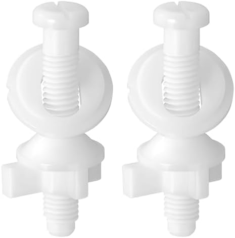 VRSS Plastic Toilet Seat Hinge Bolt Screws Replacement, 2 Pack by VRSS