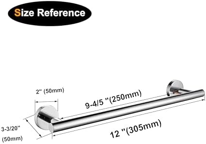 Nolimas Polished Chrome Bath Hand Towel Bar Single Bars Towel Rack Rod Classic - Image 3
