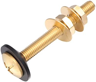 ORFOFE 2pcs Toilet Bolt Set Brass Closet Bolt Nut Washer by ORFOFE