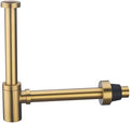 RANDOM Brass Round Bottle P-Trap 1 1/4, Raise and Lengthen Adjustable Basin by RANDOM