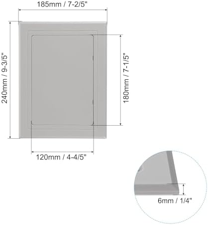 PATIKIL 7x5 inch Self-Adhesive Access Panel, ABS Plumbing Access Doors Easy - Image 2