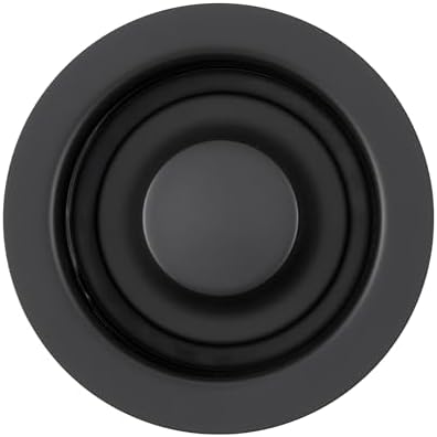 Luxier GD02-M Kitchen Sink Garbage Disposal Flange and Stopper in Matte Black - Image 3