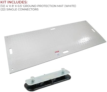 12 Pack 4' x 8' White Ground Protection Mats - Image 4