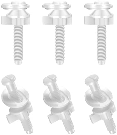6 Pack Toilet Seat Screws Replacement LWTCUJOH Plastic Toilet Seat Hinge Bolts by Unknown