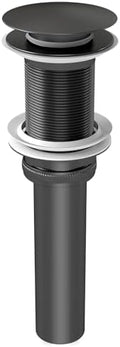 Bathroom Sink Drain Without Overflow, Pop Up Sink Drain, Matte Black by Getube