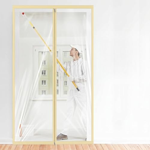 Amylove Zipper 60'' x 102'' Dust Barrier Door, 5 x 8.5 ft Temporary Wall by Amylove