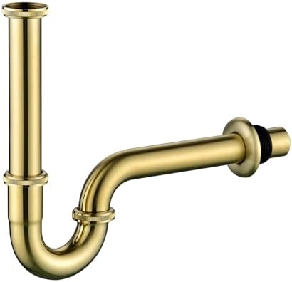 Thickened Brass P Trap: 1 1/4 Bottle P-Trap Bathroom Sink by Heixutas