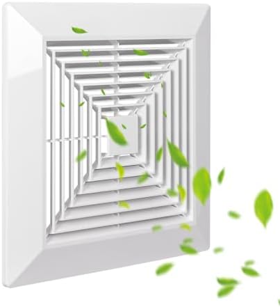 White 1 Piece Bathroom Exhaust Fan Cover by Unknown
