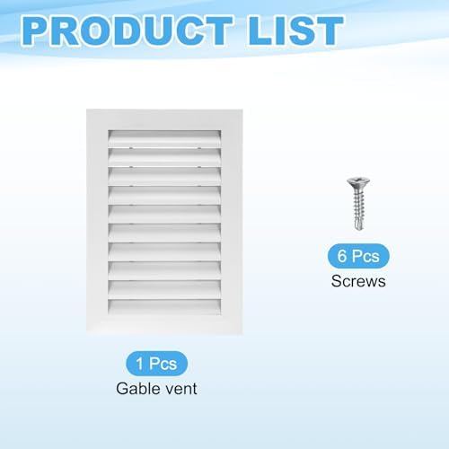 PATIKIL 18 x 12 Inch Gable Vent, 10 x 16 Inch Duct Opening Size - Image 3