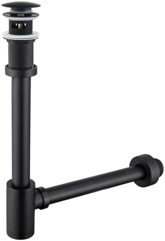 RANDOM Black Brass Bottle P Trap by RANDOM