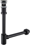 RANDOM Black Brass Bottle P Trap by RANDOM