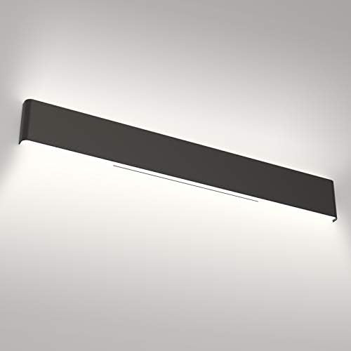 Aipsun 43.3in/40W Modern Black Vanity Light Fixtures LED Black Bathroom Wall by Aipsun