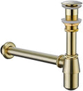 Bathroom Sink Stopper Bottle P Trap, Brass Core 1-1/4 inch Slip Inlet Drain by GORDEE
