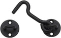 4" Privacy Hook and Eye Gate Door Latch, Easy Barn Door Lock, 2-Layer Powder by Raswik