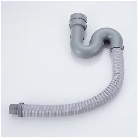 1 Pcs Stainless Steel Sink Drain Assembly, S-trap Drainer, S Bend Hose & Wire - Image 6
