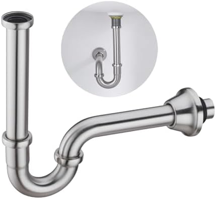 Brass P Trap U-Shape 1 1/4 Sink Drain Pipe by SEABEFORE