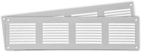 Repa Market 2-Pack Air Vent Cover 16x4 Inch White Galvanized Steel Louvered by RepaMarket