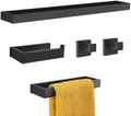 Black Towel Bar Set, 5-Pieces Bathroom Hardware Set, 23.6 Inch Towel Rack Set by TNOMS