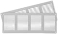 Repa Market 2-Pack Air Vent Cover 16x6 Inch White Galvanized Steel Louvered by RepaMarket