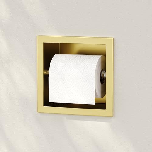 Neodrain Gold 304 Stainless Steel Recessed in Wall Toilet Paper Holder - Image 2