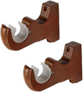 2Pcs Wooden Curtain Rod Brackets Drapery Rod, Support Bracket by Nicerity