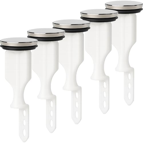 Universal Sink Drain Stopper 5 Pack | 5 Inch Pop-Up Replacement by FOURHOME
