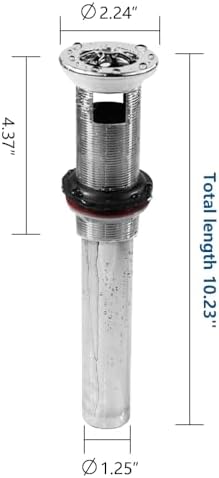 WiseWater 2-Pack Grid Bathroom Sink Drain Assembly - Image 2
