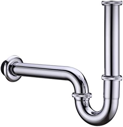 Brass P Trap, 1 1/4 Bathroom Basin Sink Waste Trap Drain Kit by Orhemus