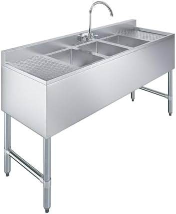 AmGood One Compartment Stainless Steel Under bar Sink by AmGood