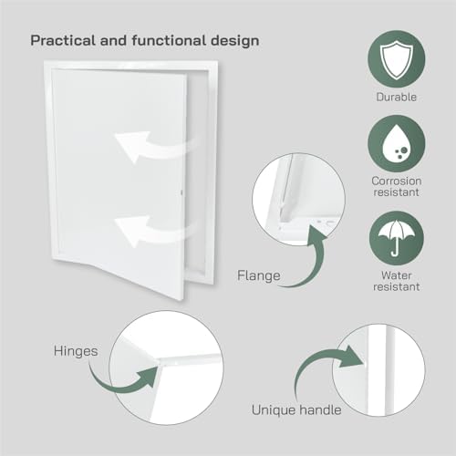 Vent Systems 16'' x 20'' Inch White Stainless Steel Access Panel - Image 3
