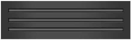 BUILDMART - 20x6 Modern AC Vent Cover - Decorative Black Air Vent - Standard by TexasBuildmart
