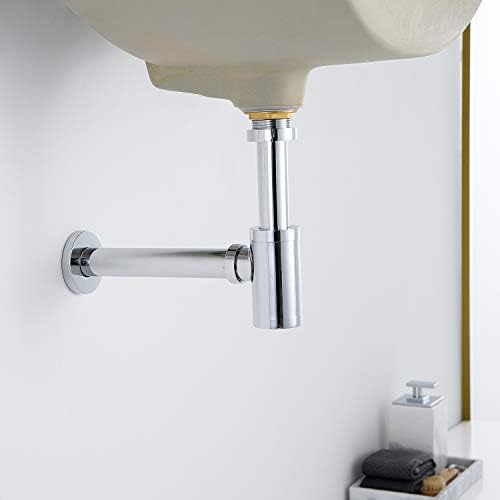 Bottle P Trap 1-1/4 Bathroom Brass Sink Drain Stopper, Lavatory Adjustable - Image 2