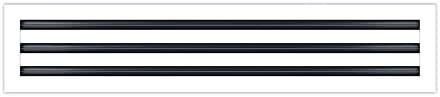 BUILDMART - 30x6 Modern AC Vent Cover - Decorative White Aluminum Air Vent - by TexasBuildmart