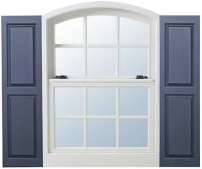 Homeside Raised Panel Vinyl Shutter 1 Pair 14-1/2in. x 71in. 049 Royal - Image 4