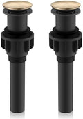KENES 2 Pack Champagne Bronze Pop Up Bathroom Sink Drain Without Overflow by KENESBathroomKitchen