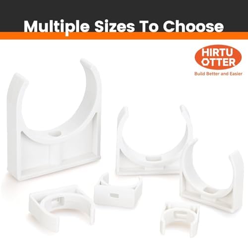 U-Shaped PVC Pipe Clamps Hanger White 50mm/1.97" - Image 6