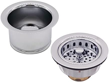 Westbrass CO2196-26 Combo Pack 3-1/2" Post Style Large Kitchen Sink Basket by Westbrass