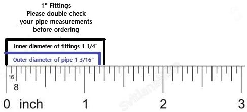 2pcs 1" 2 Way L Shaped Corner Canopy Fitting | Fits 1" EMT Pipe that has an - Image 3