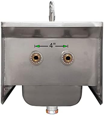 AmGood Stainless Steel Wall Mount Hand Sink - Image 4